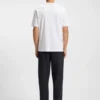 Structured-logo T-shirt in cotton jersey