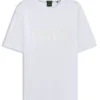Structured-logo T-shirt in cotton jersey