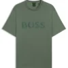 Structured-logo T-shirt in cotton jersey