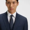 Structured tie in cotton and silk