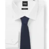 Structured tie in cotton and silk