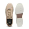 Suede-backtab trainers in leather