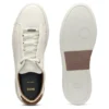 Suede-backtab trainers in leather