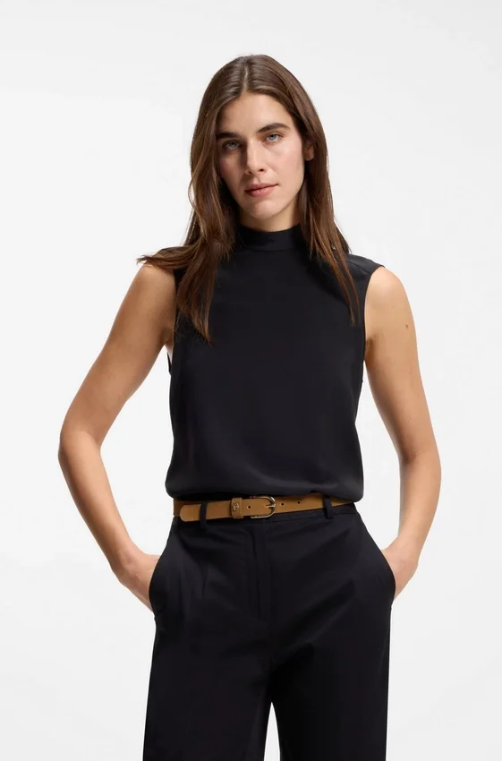 Suede belt with gold-tone Double B monogram Suede belt with gold-tone Double B monogram
