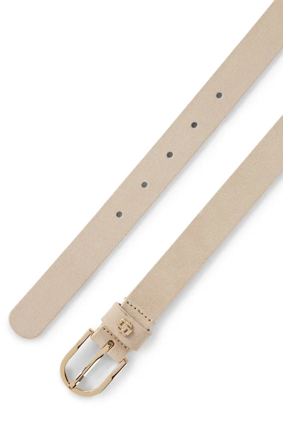 Suede belt with gold-tone Double B monogram Suede belt with gold-tone Double B monogram