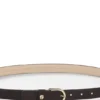 Suede belt with gold-tone Double B monogram Suede belt with gold-tone Double B monogram