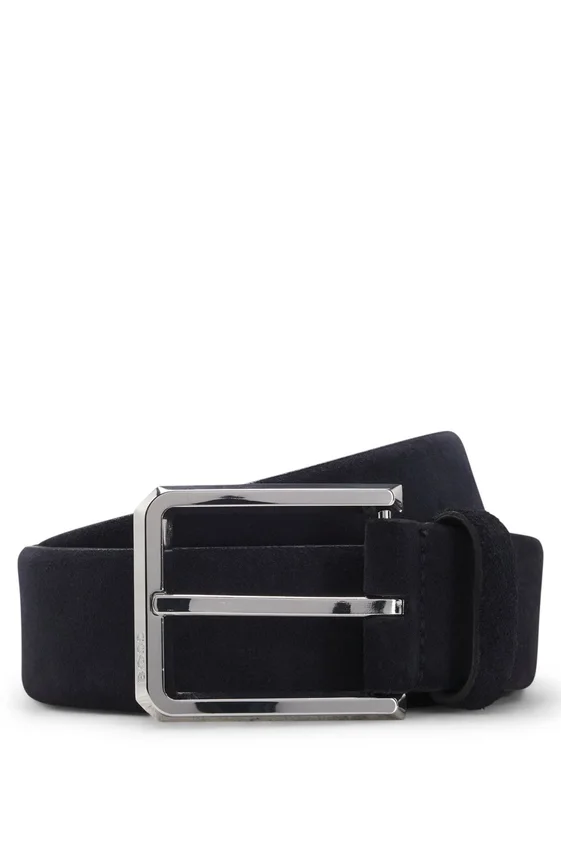 Suede belt with silver-tone buckle Suede belt with silver-tone buckle