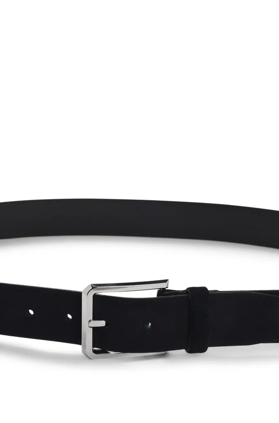 Suede belt with silver-tone buckle Suede belt with silver-tone buckle