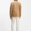 Suede blazer with AMF stitching