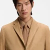 Suede blazer with AMF stitching