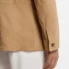 Suede blazer with AMF stitching
