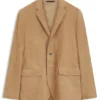 Suede blazer with AMF stitching