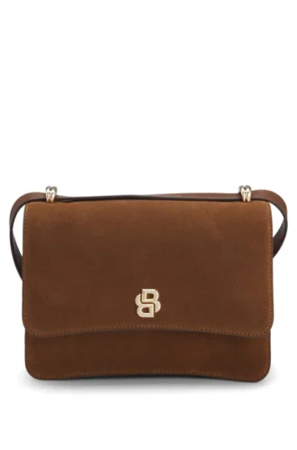 Suede crossbody bag with Double B monogram Suede crossbody bag with Double B monogram