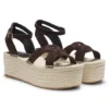 Suede espadrilles with Double B monogram