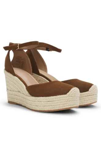 Suede espadrilles with wedge sole