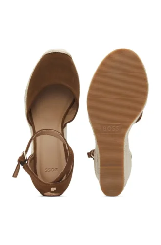 Suede espadrilles with wedge sole