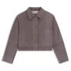 Suede jacket in a trucker style