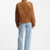 Suede jacket with bomber styling