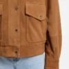 Suede jacket with bomber styling