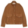 Suede jacket with bomber styling