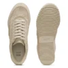 Suede-leather trainers with whipstitching