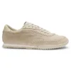 Suede-leather trainers with whipstitching