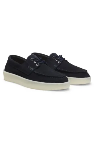 Suede loafers with slightly translucent sole