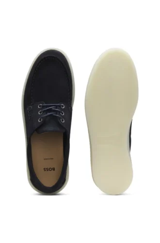 Suede loafers with slightly translucent sole