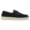 Suede loafers with slightly translucent sole