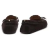 Suede moccasins with whipstitching