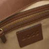 Suede saddle bag with Double B monogram
