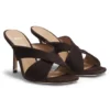 Suede sandals with crossover straps Suede sandals with crossover straps