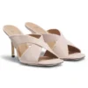 Suede sandals with crossover straps Suede sandals with crossover straps