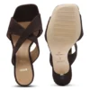 Suede sandals with crossover straps Suede sandals with crossover straps