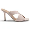 Suede sandals with crossover straps Suede sandals with crossover straps