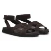 Suede sandals with Double B monogram