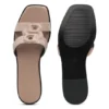 Suede slides with stitched Double B monogram