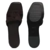 Suede slides with stitched Double B monogram