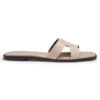 Suede slides with stitched Double B monogram