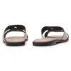 Suede slides with stitched Double B monogram