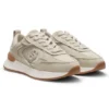 Suede sneakers with Double B monogram