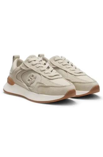 suede sneakers with double b monogram 1 1 330x500 - Suede sneakers with Double B monogram