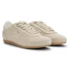 Suede sneakers with logo details