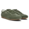 Suede sneakers with logo details