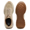 Suede sneakers with perforations