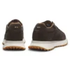 Suede sneakers with perforations