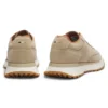 Suede sneakers with perforations