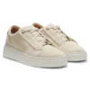 Suede trainers with hidden wedge
