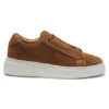 Suede trainers with hidden wedge