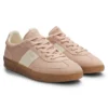 Suede trainers with smooth-leather trims